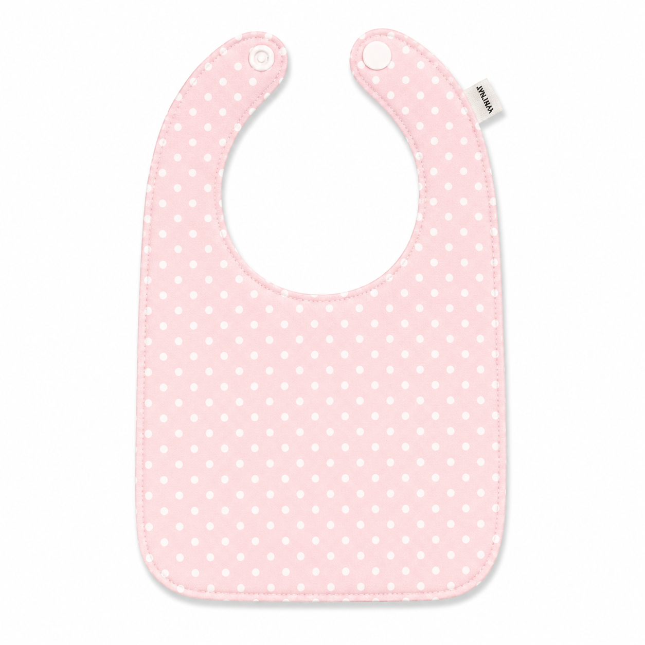 Babero Topos Rosa Bordado 1 Babero Topos Rosa Bordado