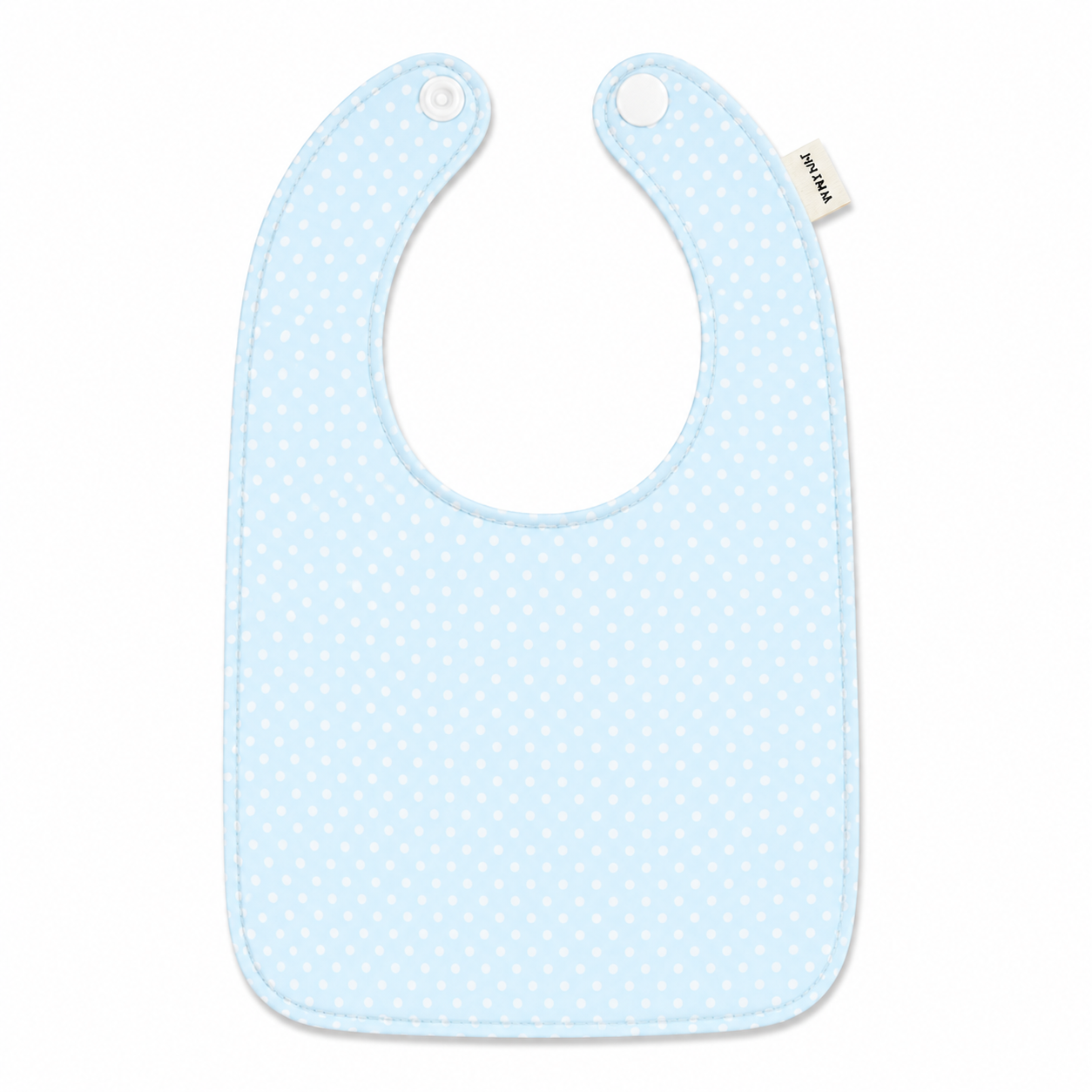 Babero Topos Azul Bordado 1 Babero Topos Azul Bordado